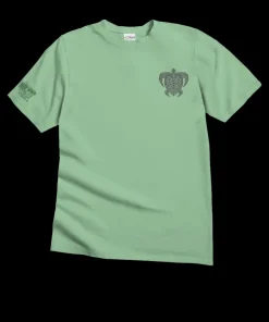Good Luck Tribal Honu - Key Lime Dyed Short Sleeve Crewneck T-Shirt