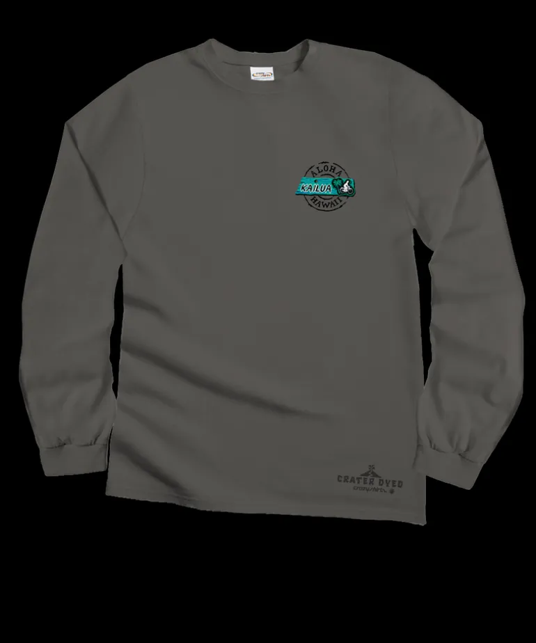 Kailua Signs - Crater Dyed® Long Sleeve Crewneck T-Shirt