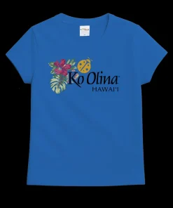 Koolina Floral Band - Blue Hawaii Dyed Short Sleeve Crewneck T-Shirt