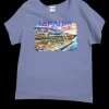Lahaina Watercolor - Lavender Dyed Short Sleeve Scoop Neck T-Shirt