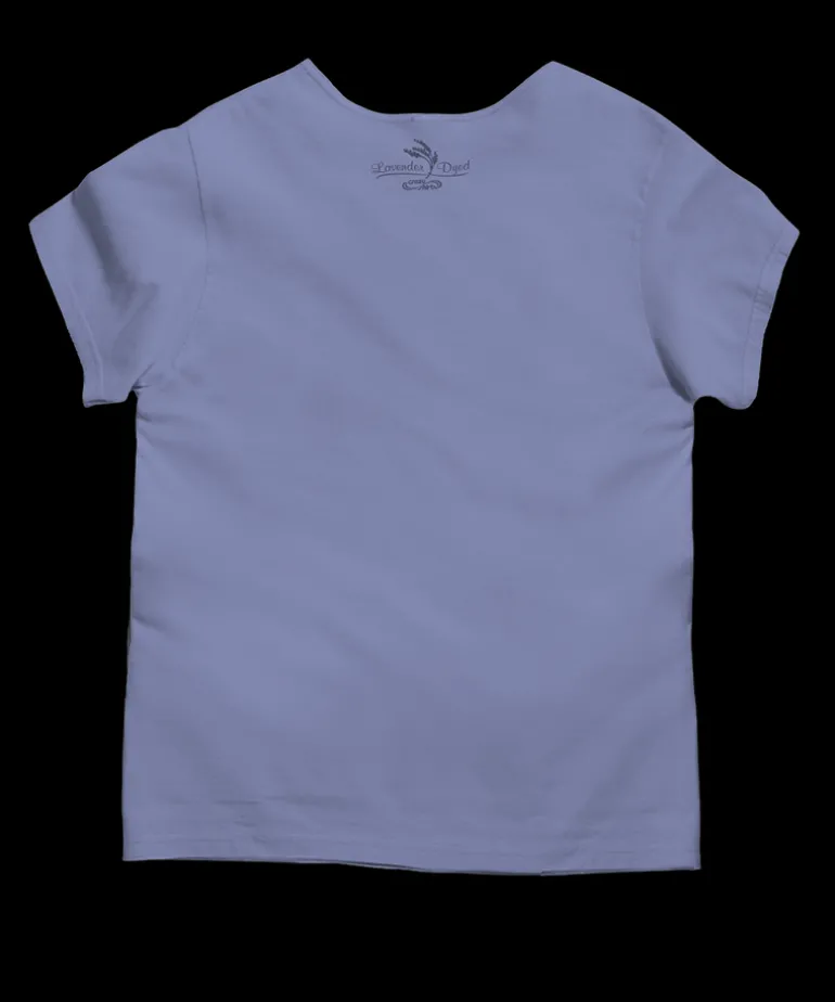 Lahaina Watercolor - Lavender Dyed Short Sleeve Scoop Neck T-Shirt