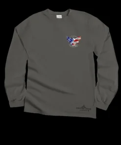 Land Of The Eagle - Crater Dyed® Long Sleeve Crewneck T-Shirt