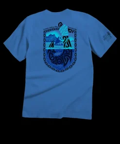 Lawaia Makau Ulua - Blue Hawaii Dyed Short Sleeve Crewneck T-Shirt