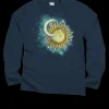 Luna Sol - Navy Long Sleeve Crewneck T-Shirt