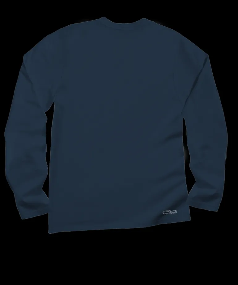 Luna Sol - Navy Long Sleeve Crewneck T-Shirt