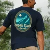 Moonlight Napali - Navy Short Sleeve Crewneck T-Shirt