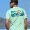 Mosaic Glass Whale - Key Lime Dyed Short Sleeve Crewneck T-Shirt