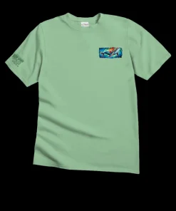 Mosaic Glass Whale - Key Lime Dyed Short Sleeve Crewneck T-Shirt