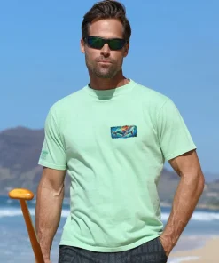 Mosaic Glass Whale - Key Lime Dyed Short Sleeve Crewneck T-Shirt