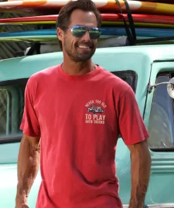 Never Too Old - Paradise Red Dyed Short Sleeve Crewneck T-Shirt