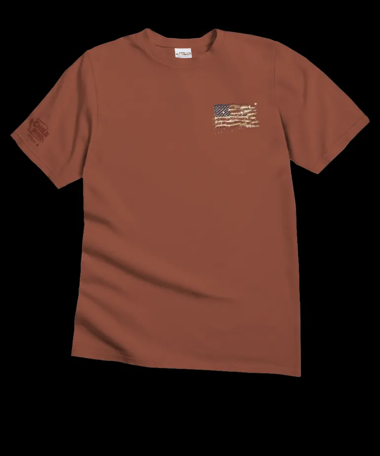 Painted Flag - Chile Dyed Short Sleeve Crewneck T-Shirt