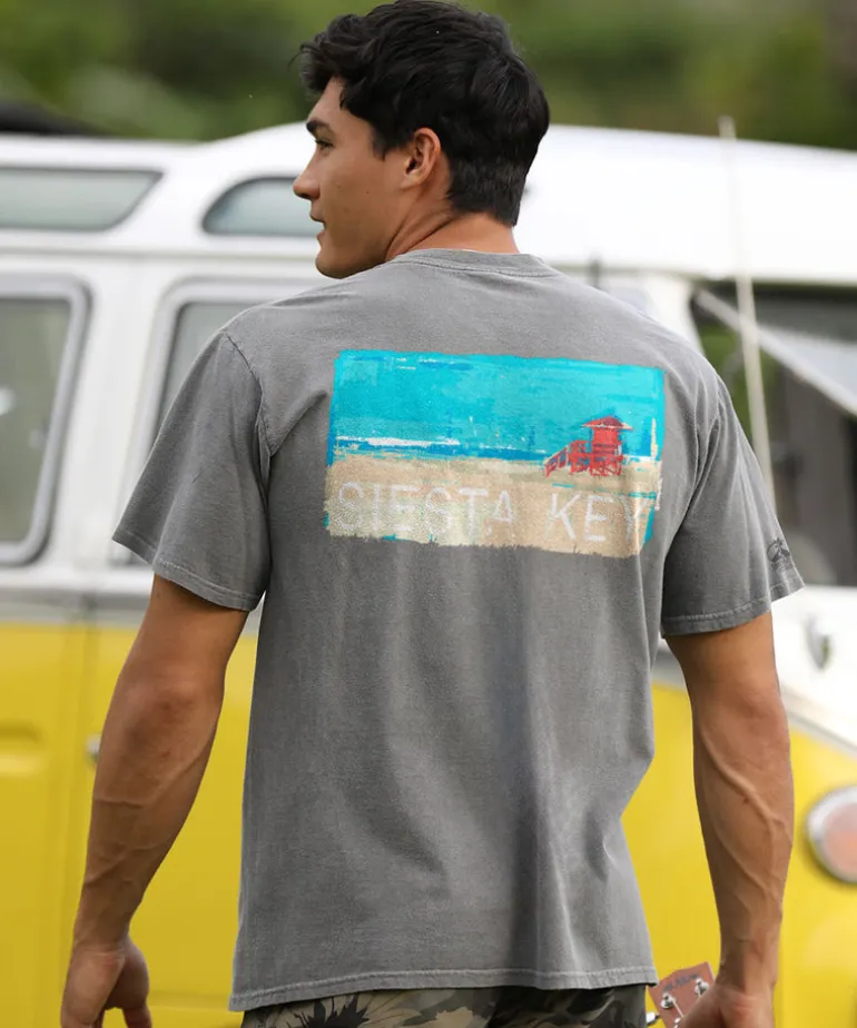 Painted Siesta Key - Crater Dyed® Short Sleeve Crewneck T-Shirt
