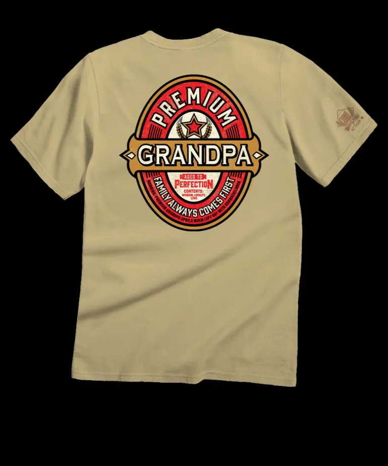 Premium Grandpa - Beer Dyed Short Sleeve Crewneck T-Shirt
