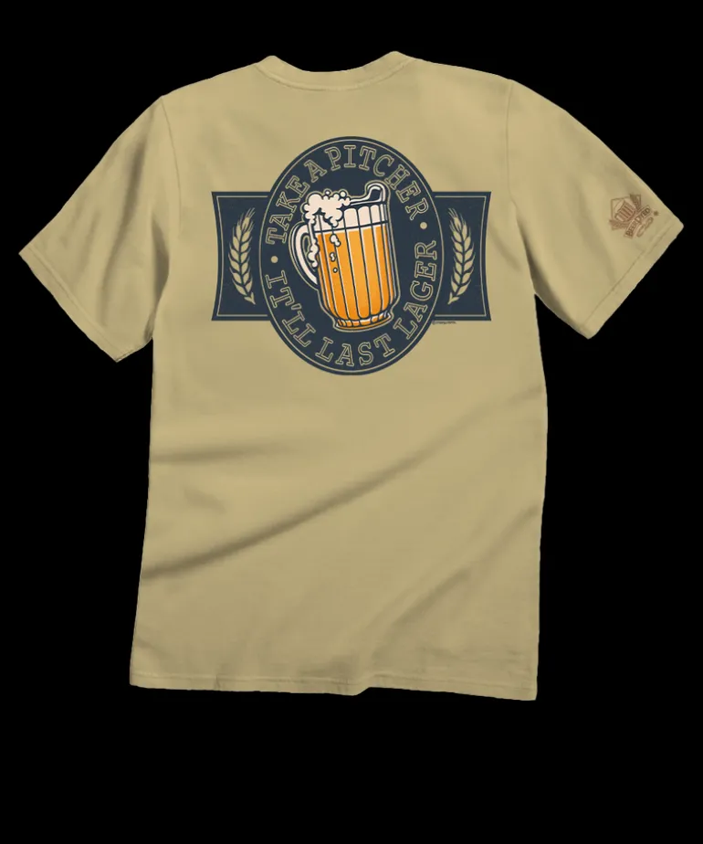 Take A Pitcher - Beer Dyed Short Sleeve Crewneck T-Shirt