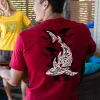 Tribal Reef Mako - Garnet Short Sleeve Crewneck T-Shirt