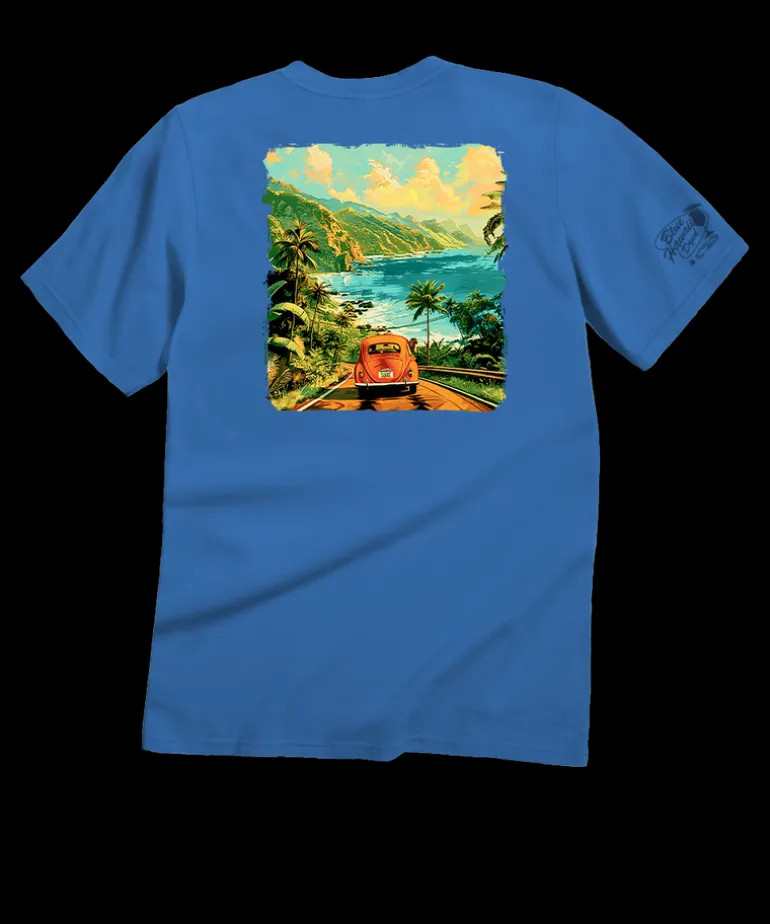 Volkswagen Coastal - Blue Hawaii Dyed Short Sleeve Crewneck T-Shirt