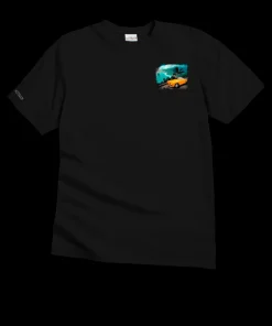 Volkswagen Ghia By The Ocean - Black Short Sleeve Crewneck T-Shirt