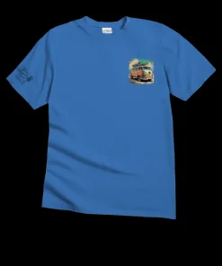 Volkswagen Surf Bus - Blue Hawaii Dyed Short Sleeve Crewneck T-Shirt