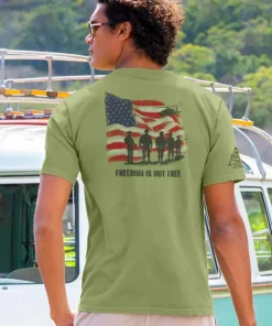 Freedom Is Not Free - Hemp Dyed Short Sleeve Crewneck T-Shirt