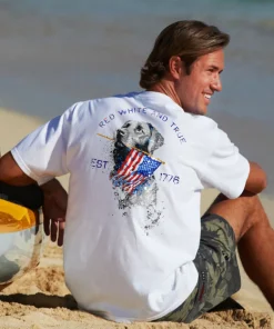 Red White And True - White Short Sleeve Crewneck T-Shirt
